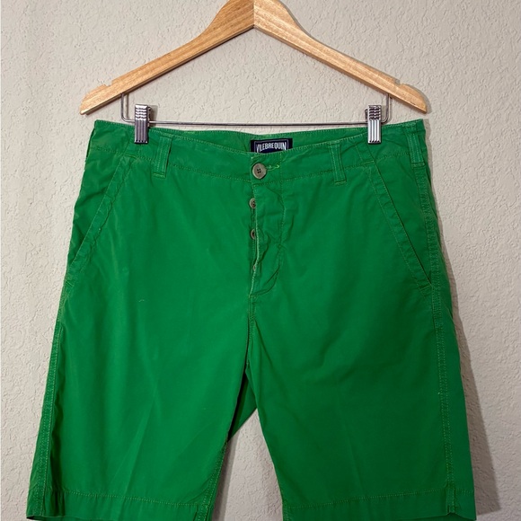 Vilebrequin Men's Green Flat Front Shorts